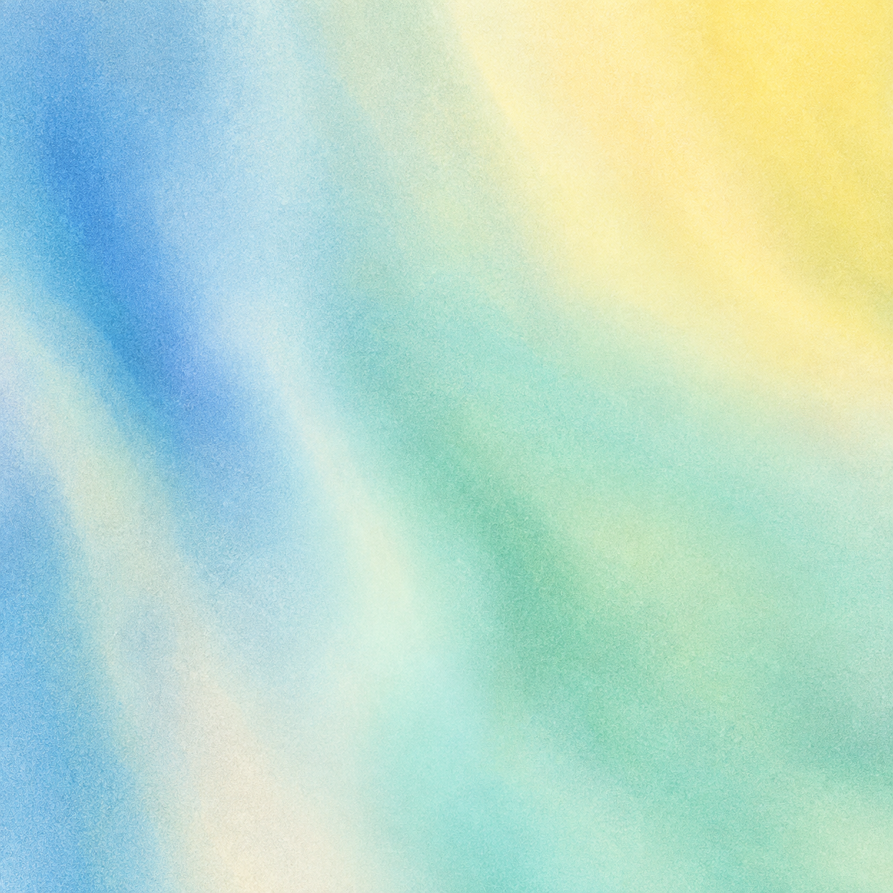 A grainy abstract field of flowing mint, pale blue, and lemon colors.