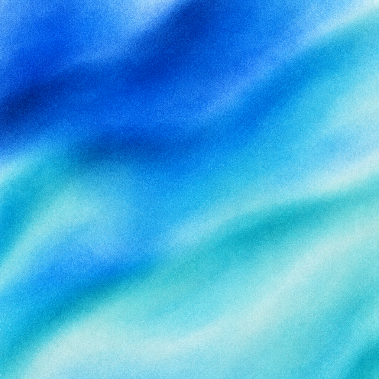 A softly shaded, grainy color field blending cobalt blue, turquoise, and icy white.